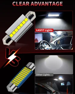 42MM 211-2 578 212-2 LED Dome Map Trunk License Plate Light Bulb, 2 Bulbs