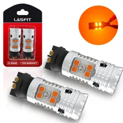 PWY24W PW24W CANBUS Anti Hyper Flash LED Turn Signal Lights Blinker Bulbs | Amber Yellow, 2 Bulbs
