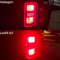 Red 7443 CanBus-Ready Rear Turn Signal Light Brake Light Tail Light LED Bulbs | D2 Series