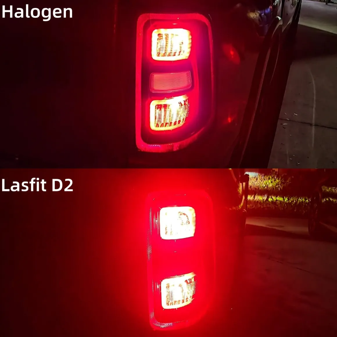 Red 7443 CanBus-Ready Rear Turn Signal Light Brake Light Tail Light LED Bulbs | D2 Series