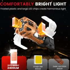 Red 7440 CanBus-Ready Rear Turn Signal Light Brake Light Tail Light LED Bulbs | D2 Series