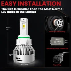 Switchback 60W 5202 2504 PSX24W LD Plus Series | 6,000LM 6000K/3000K LED Fog Light Bulbs