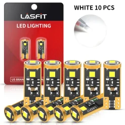 T10 194 168 CANBUS Error Free LED License Plate Dome Map Trunk Cargo Light Bulbs | White