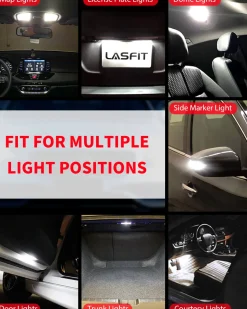 T10 194 168 CANBUS Error Free LED License Plate Dome Map Trunk Cargo Light Bulbs | White
