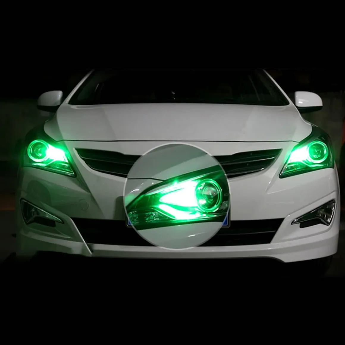 2825 194 168 T10 CANBUS Error Free LED Map Dome Trunk Side Marker Lights | Green, 2 Bulbs