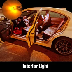 168 194 2825 T10 CANBUS Error Free LED Side Marker Lights Dome Map Bulbs | Amber, 2 Bulbs