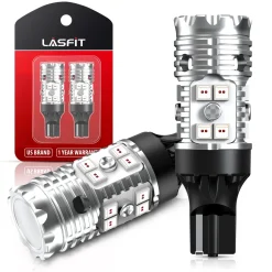 921 912 T15 W16W CANBUS Red LED Third Brake Light Bulb - Upgraded Version, 2 Bulbs
