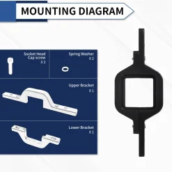 Universal Tow Hitch Dual LED Mounting Bracket Reverse Light Bracket 2.5 Inch | LASFIT