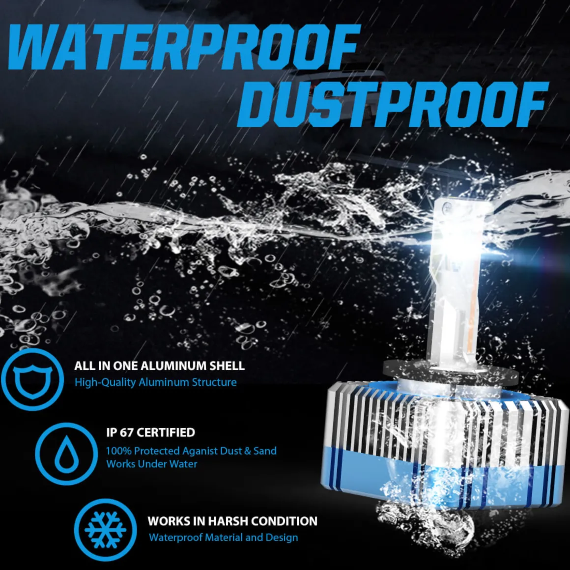 100W D1S D1R D3S D3R LS Plus Series | 11,000LM 6000K LED Bulbs NOT PLUG AND PLAY