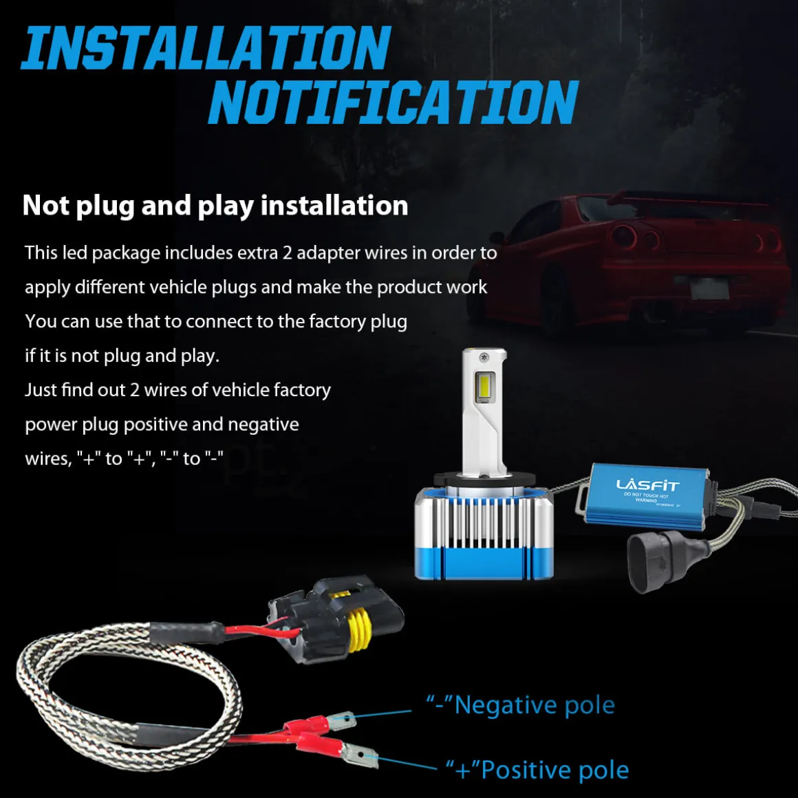 100W D1S D1R D3S D3R LS Plus Series | 11,000LM 6000K LED Bulbs NOT PLUG AND PLAY