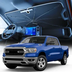 Weektic Windshield Sun Shade Umbrella for 2009-2026 Ram 1500/2500/3500/1500 Classic