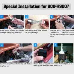 60W 9007 HB5 LA Plus Series | 6,000LM 6000K LED Bulbs