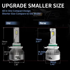 60W 9006 HB4 LA Plus Series | 6,000LM 6000K LED Bulbs