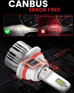 50W 9004 HB1 LC Plus Series | 5,000LM 6000K LED Bulbs