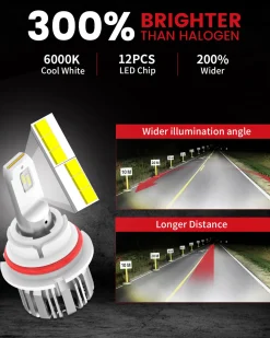 50W 9007 HB5 LC Plus Series | 5,000LM 6000K LED Bulbs