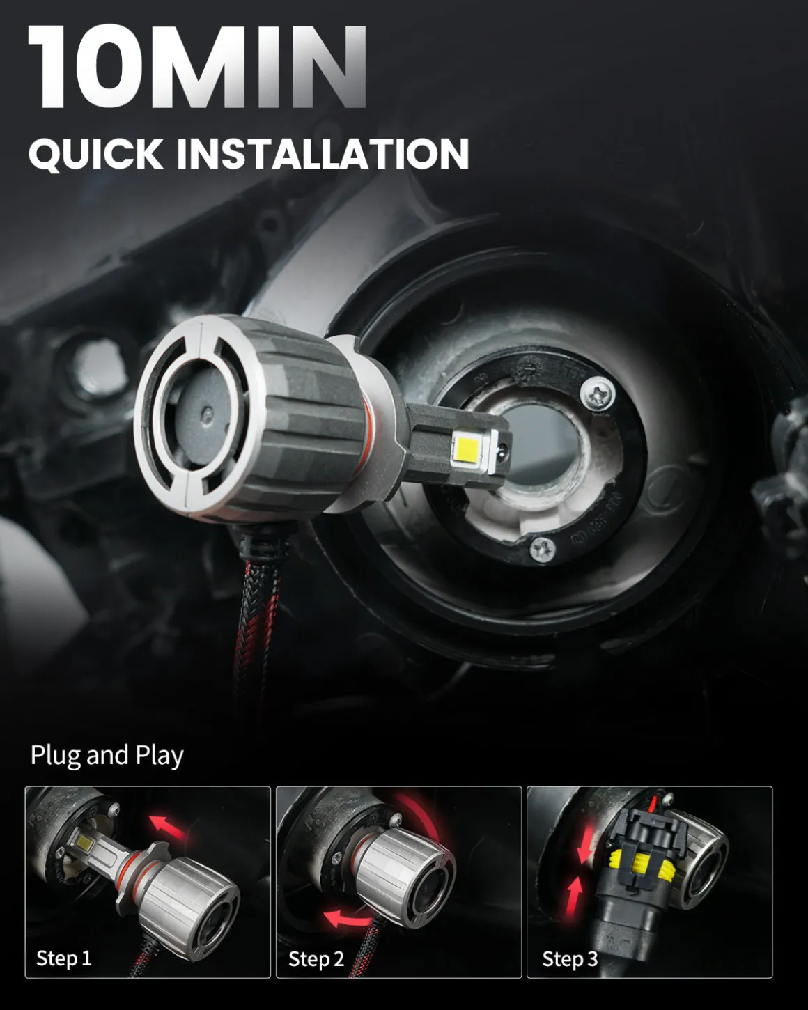 130W 9006 HB4 LS Plus Series | 13,000LM 6000K LED Bulbs