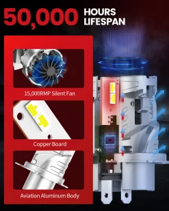 70W 9003 H4 HB2 LC Air Series | 7,000LM 6000K LED Bulbs