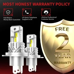 40W 9003 H4 HB2 L1 Plus Series | 4,000LM 6000K LED Bulbs