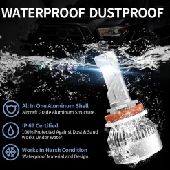 60W H8 H9 H11 LA Plus Series Combo Pack | 6,000LM 6000K LED Bulbs