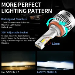 60W H8 H9 H11 LA Plus Series Combo Pack | 6,000LM 6000K LED Bulbs