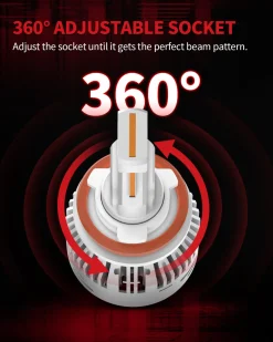 60W H11 H8 H9 LA Plus Series | 6,000LM 6000K LED Bulbs