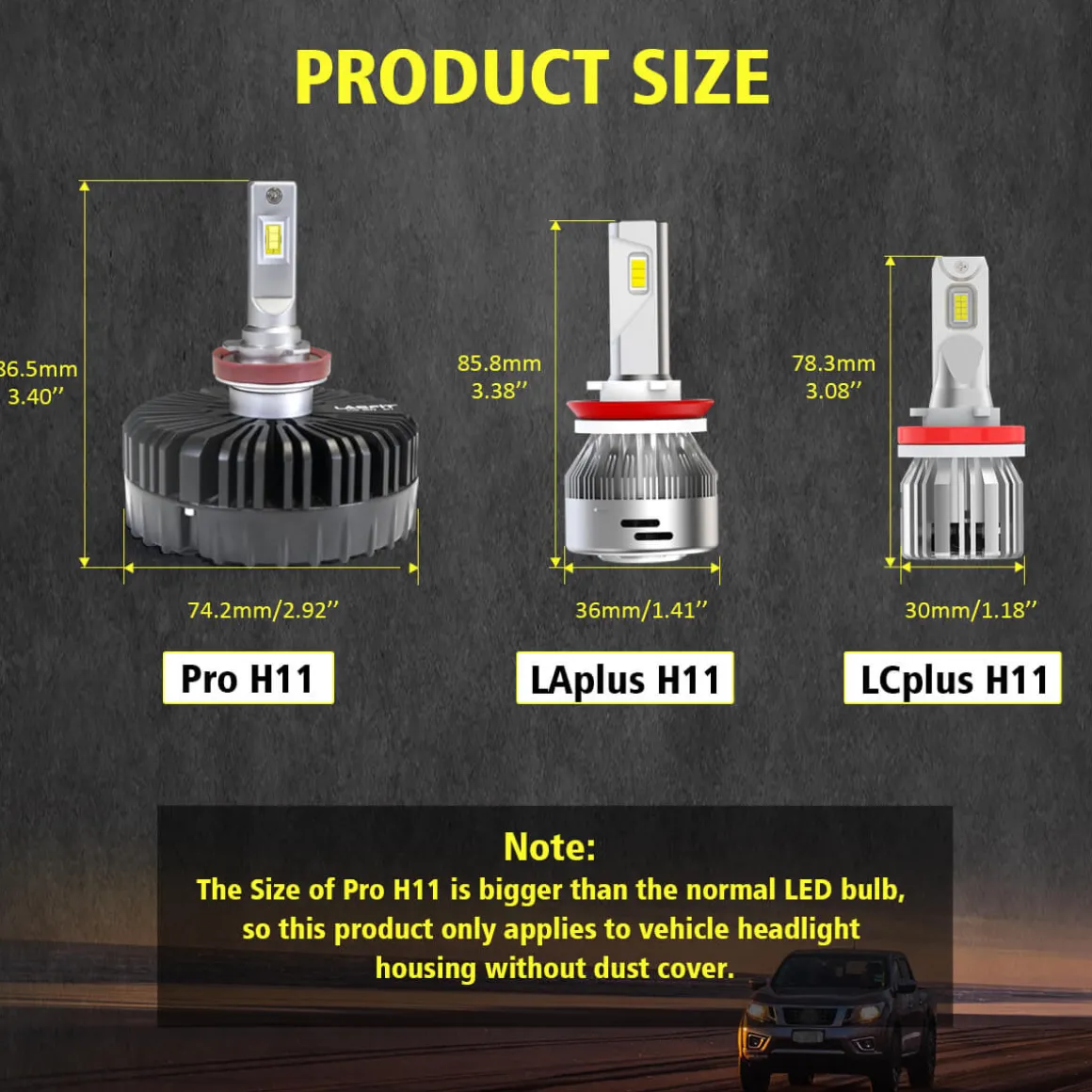 100W H11 H8 H9 Pro Series | 10,000LM 6000K LED Bulbs