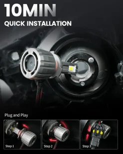 130W 9012 HIR2 LS Plus Series | 13,000LM 6000K LED Bulbs