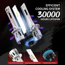 60W H1 LA Air Series | 6,000LM 6000K LED Bulbs