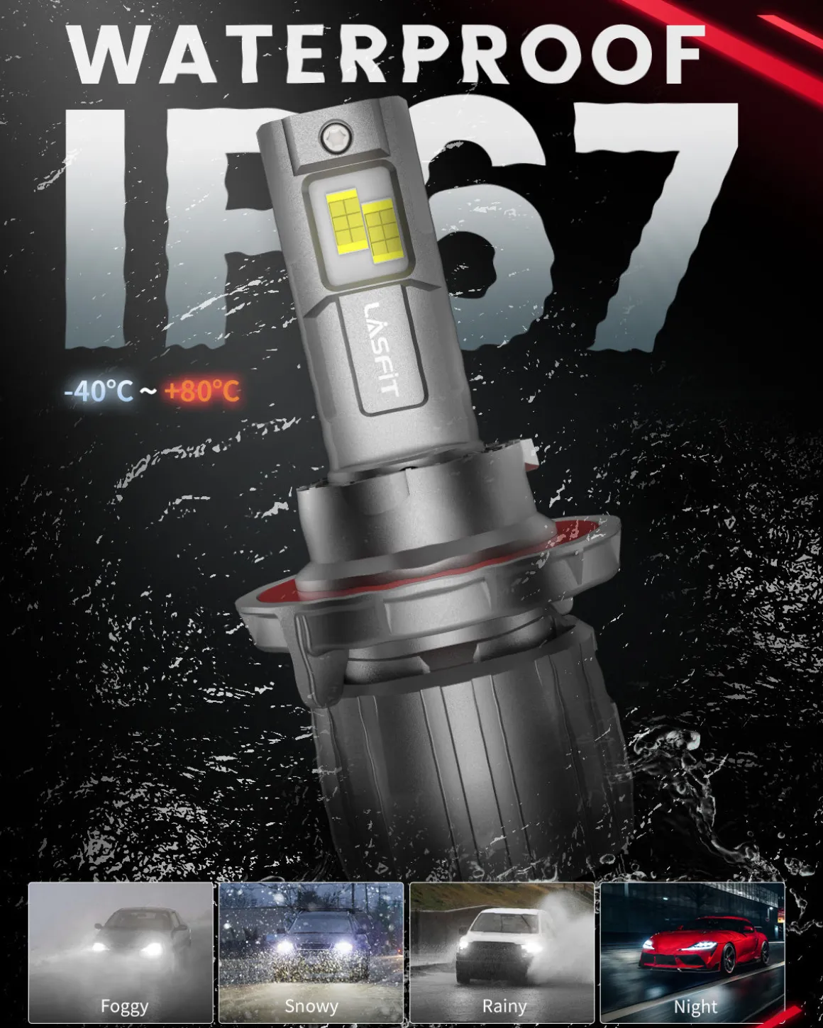 130W H13 9008 LS Plus Series | 13,000LM 6000K LED Bulbs
