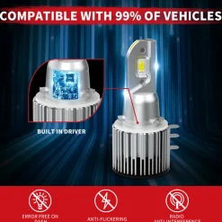 60W H15 Pro Series | 6,000LM 6000K LED Bulbs