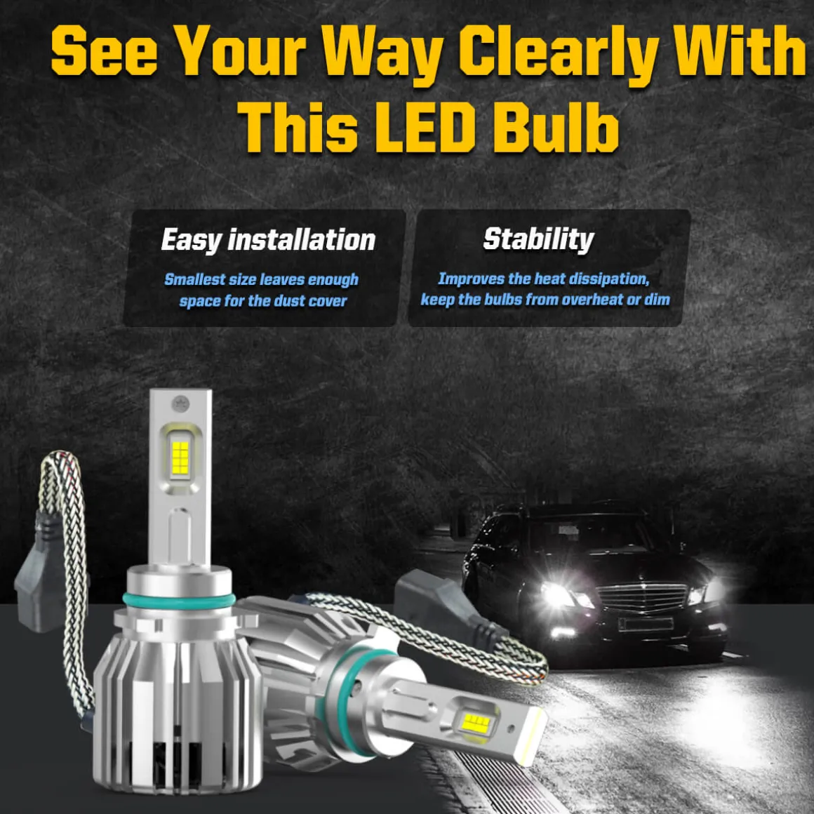 50W PSX26W 12278 LC Plus Series | 5,000LM 6000K LED Fog Light Bulbs