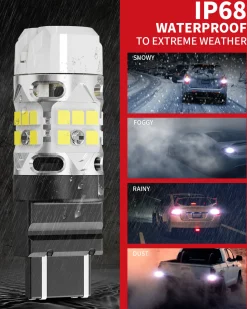WT21W LED Reverse Bulbs CanBus-Ready White | T3 Series