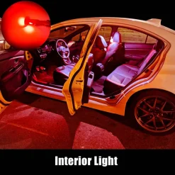 194 168 W5W CANBUS Error Free LED Third Brake Tail Light, Side Marker Bulbs | Brilliant Red, 2 Bulbs