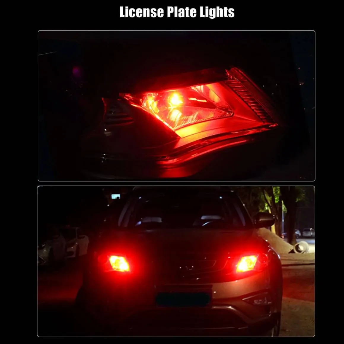 194 168 W5W CANBUS Error Free LED Third Brake Tail Light, Side Marker Bulbs | Brilliant Red, 2 Bulbs