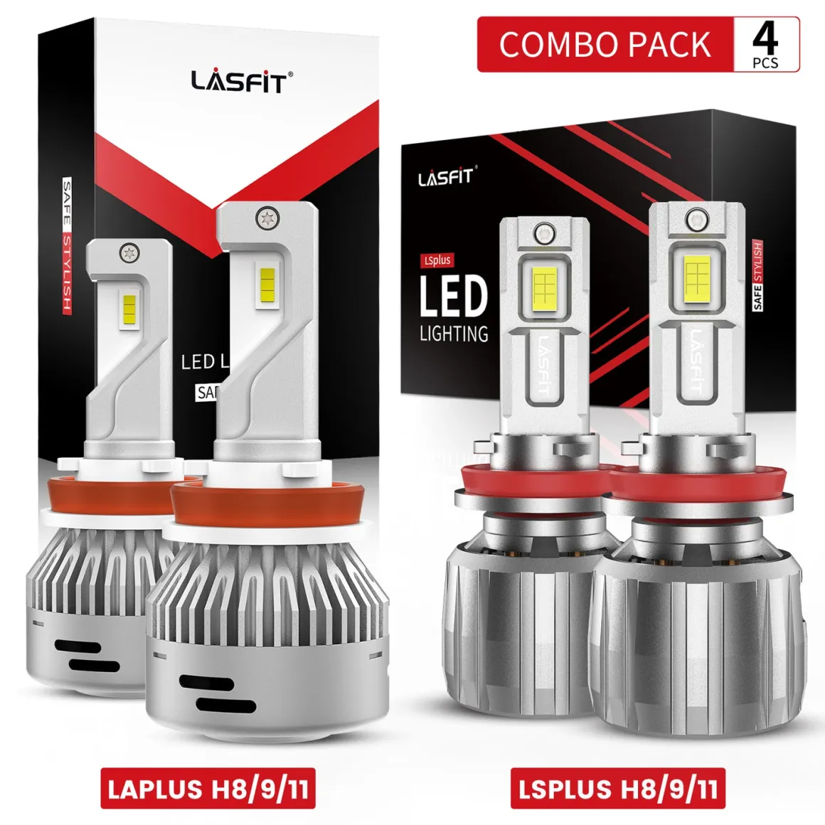 130W/60W H11 LS LA Plus Series Combo Pack | 13,000LM/6,000LM 6000K LED Bulbs