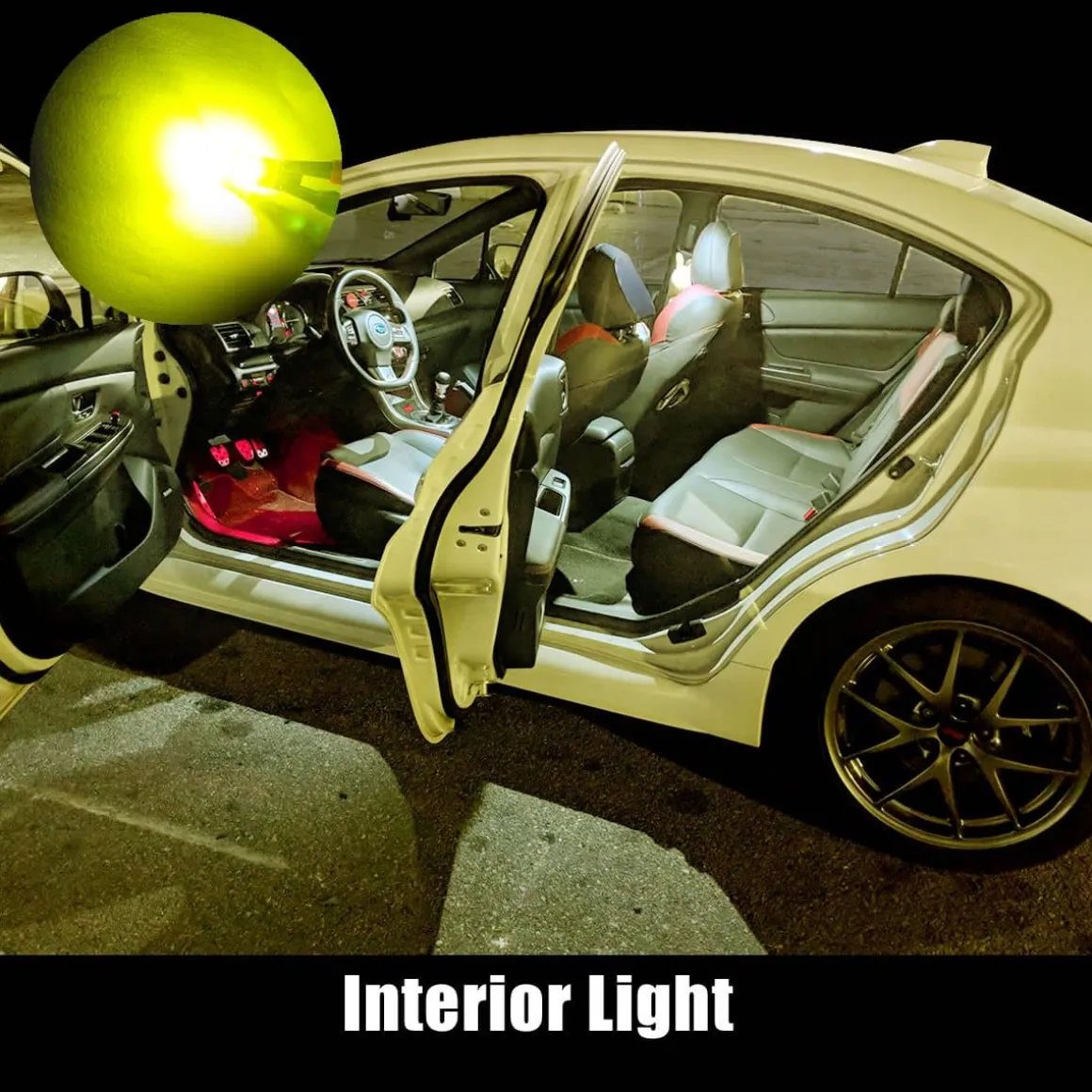 194 168 W5W LED CANBUS Error Free Interior Door Dome Map Trunk Lights | Golden Yellow, 2 Bulbs