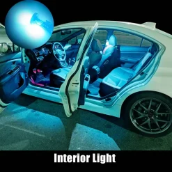 158 192 194 168 W5W LED Dome Map Trunk Side Marker Lights | Ice Blue, 2 Bulbs